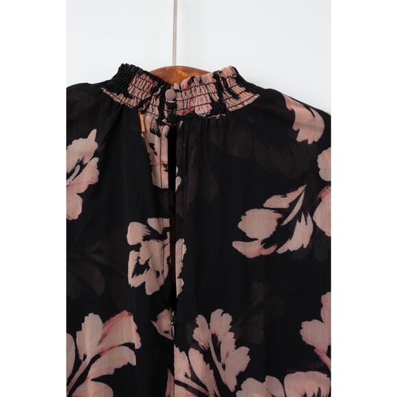 MISA Los Angeles Aubrey Dress in Black Floral Size M - Picture 7 of 9
